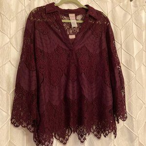 Lace top with matching camisole - Chico's size 3